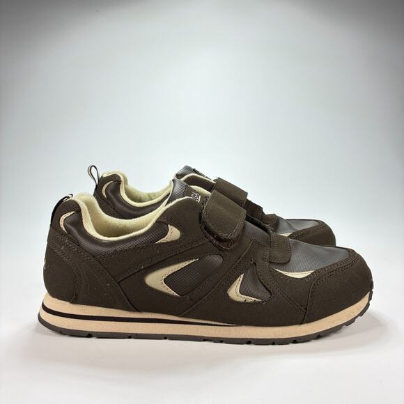 Omega Comfort Zone Black Beige Hook & Loop Walking Shoes 475-04 Men's Size 8.5 D - Picture 1 of 10